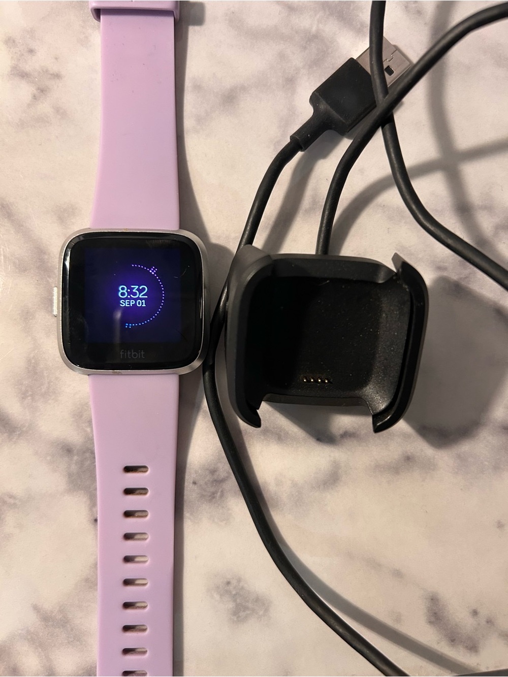 fitbit Versa Lite Lavender Silicone Smartwatch